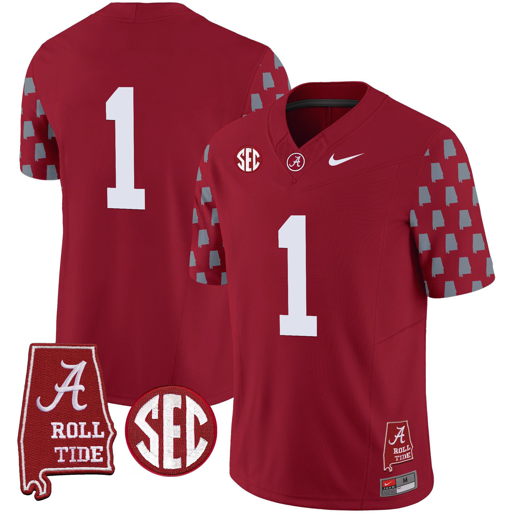 Men Alabama Crimson Tide #1 No Name Red Vapor Limited 2024 Nike NCAA Jersey->indianapolis colts->NFL Jersey